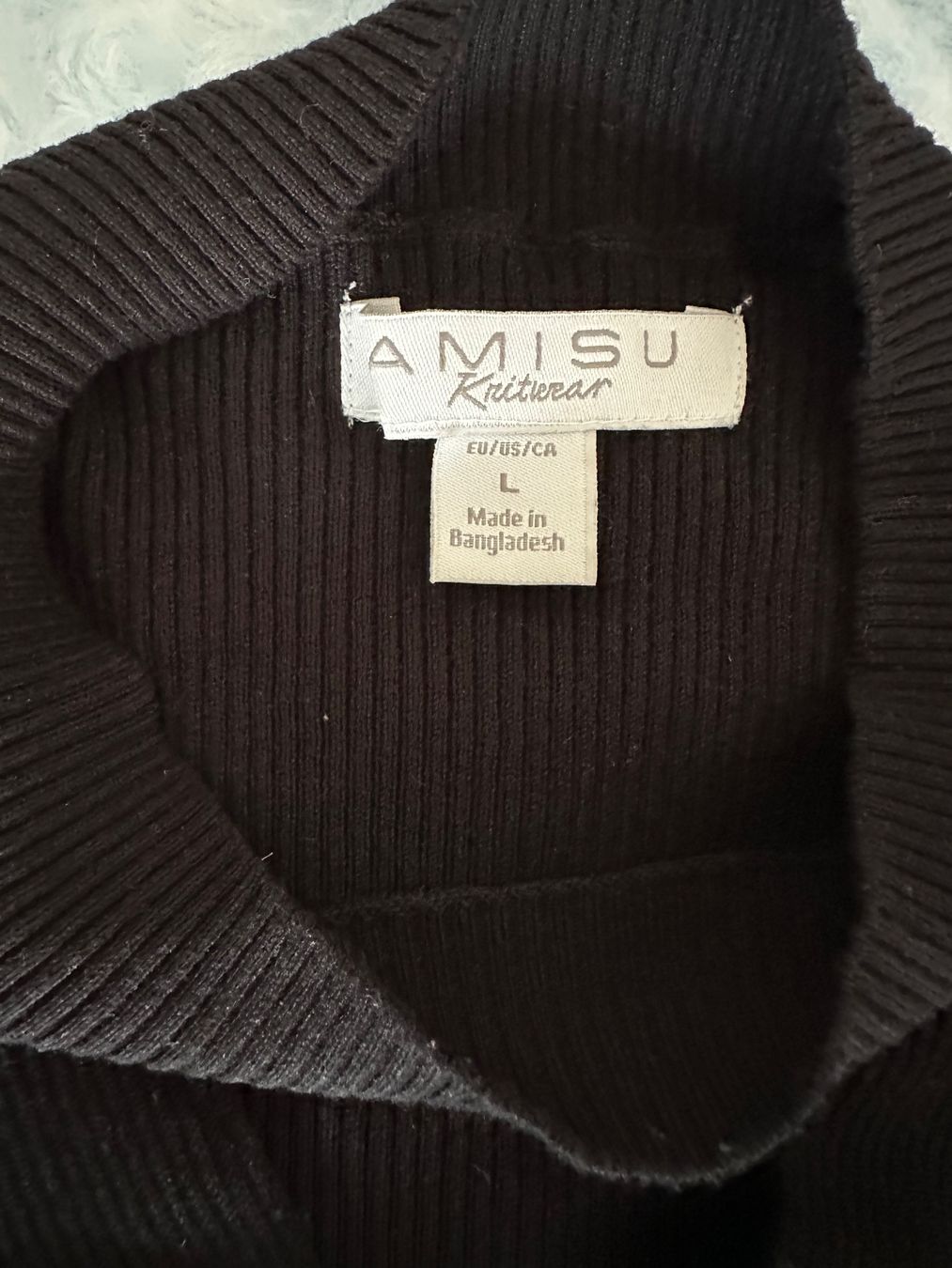 Maglioni & Felpe: Amisu New Yorker Pullover schwarz Gr L, Wickeloptik – Usato da Emmenbrücke venduto da little.treasures 2