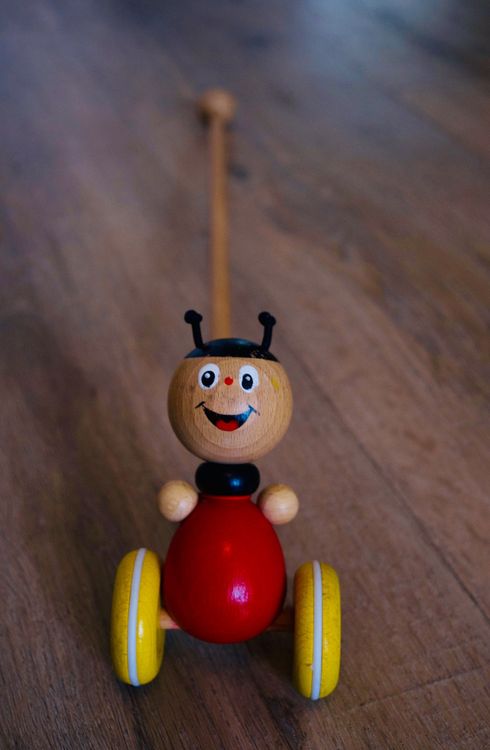 Holz Lauflern Spielzeug Marienk fer Holzstab Kinder Deko Gebraucht 