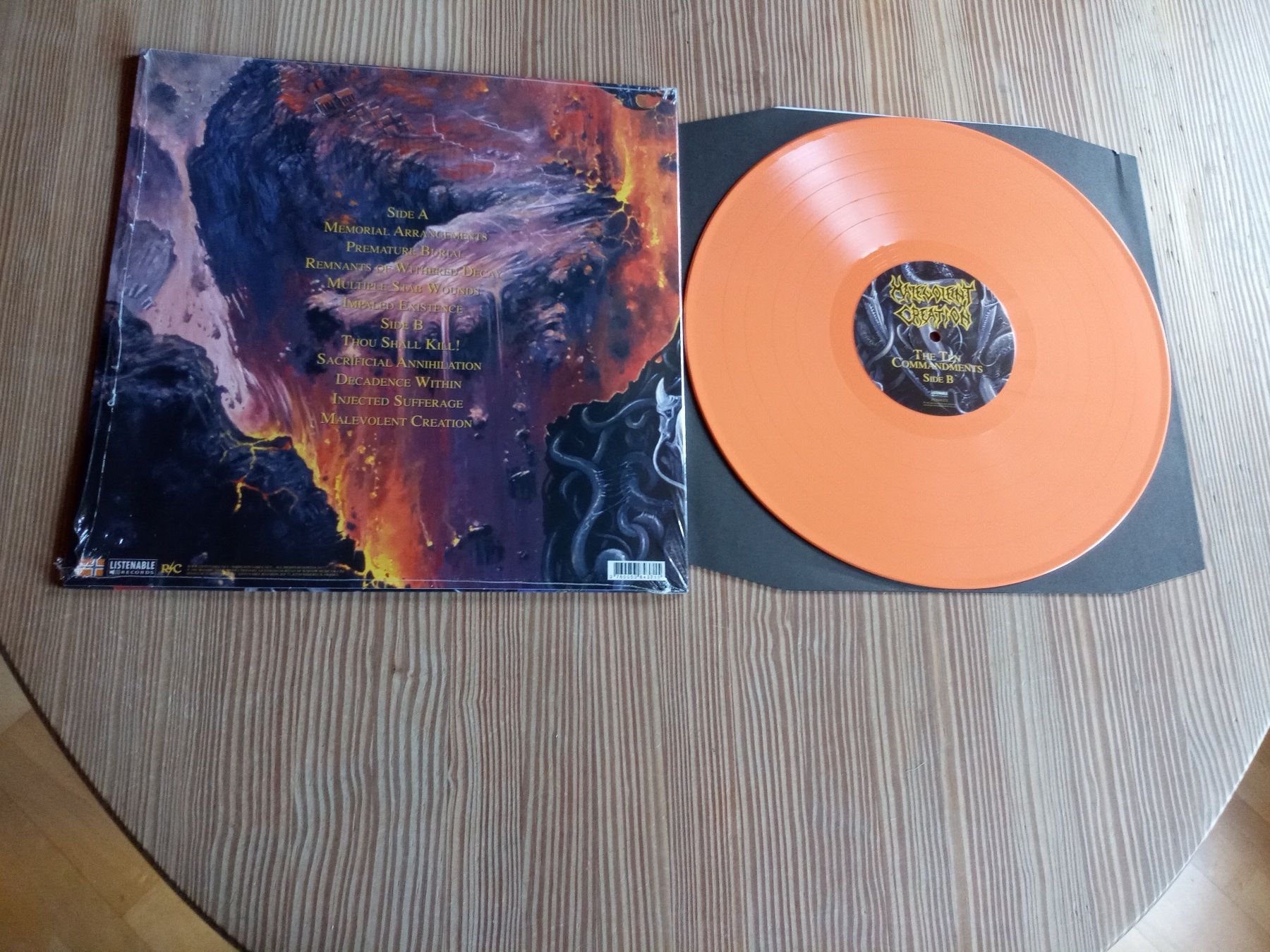 Schallplatten: Malevolent Creation-The Ten Commandments 12'' Orange Vinyl – Neu (gemäss Beschreibung) aus Brienz BE von INTERNALFIRE 1