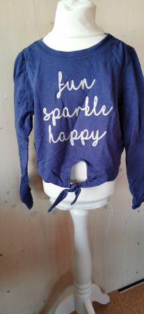 Blaue Mädchen Sweatshirt Grösse 122