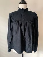 Weite Boho Bluse von Esprit Gr. 36 Baumwolle schwarz