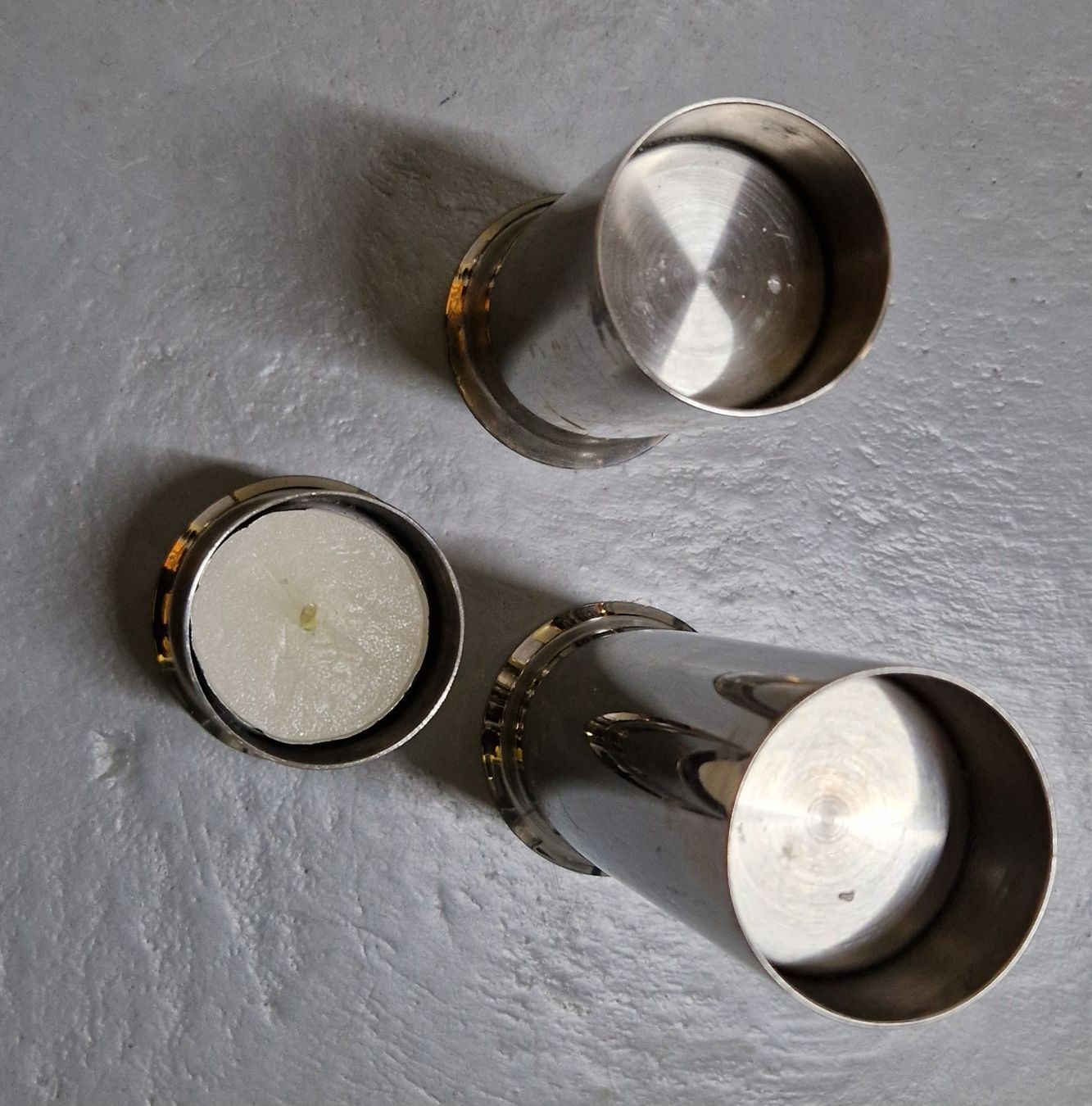 Portacandele: 3er Set Kerzenständer aus Metall – Usato da Gasel venduto da sale65 1