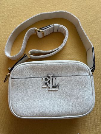 Leder-Handtasche von Ralph Lauren in hellem Beige - wie neu!