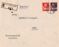 CHARGE-Brief von CHUR nach CHUR 1931, ab 1.--