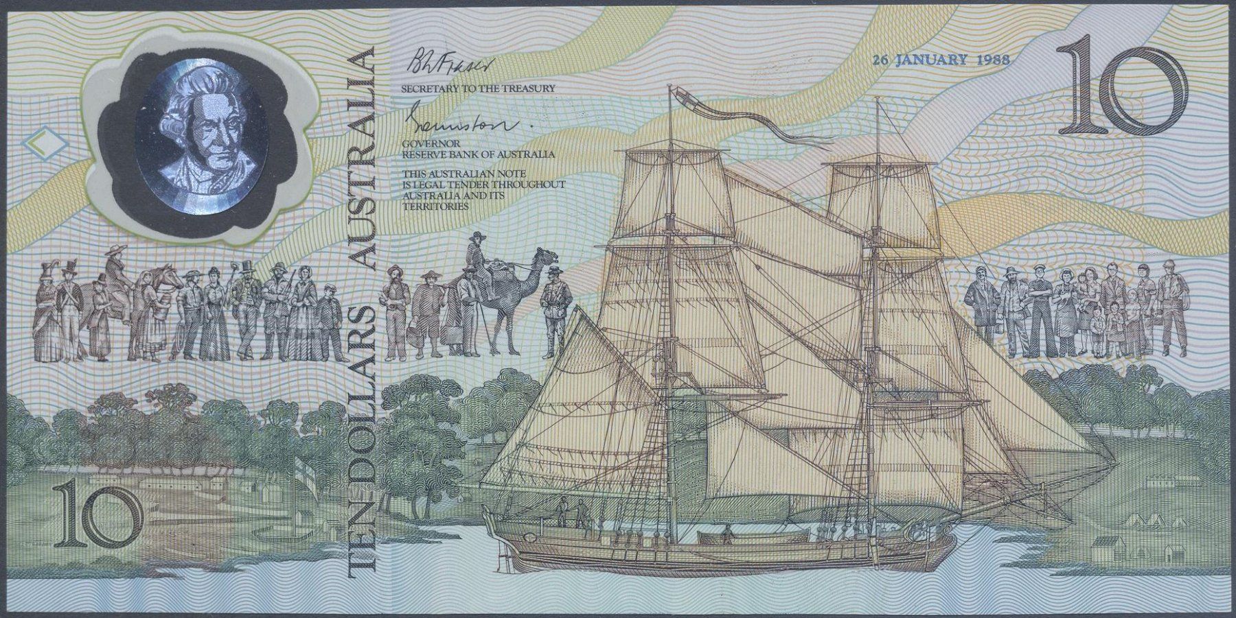 Banconote: Australien 10 Dollar 1988 Commemorative mit Folder UNC – Nuovo (secondo la descrizione) da Schliern b. Köniz venduto da pizzitaxi 1
