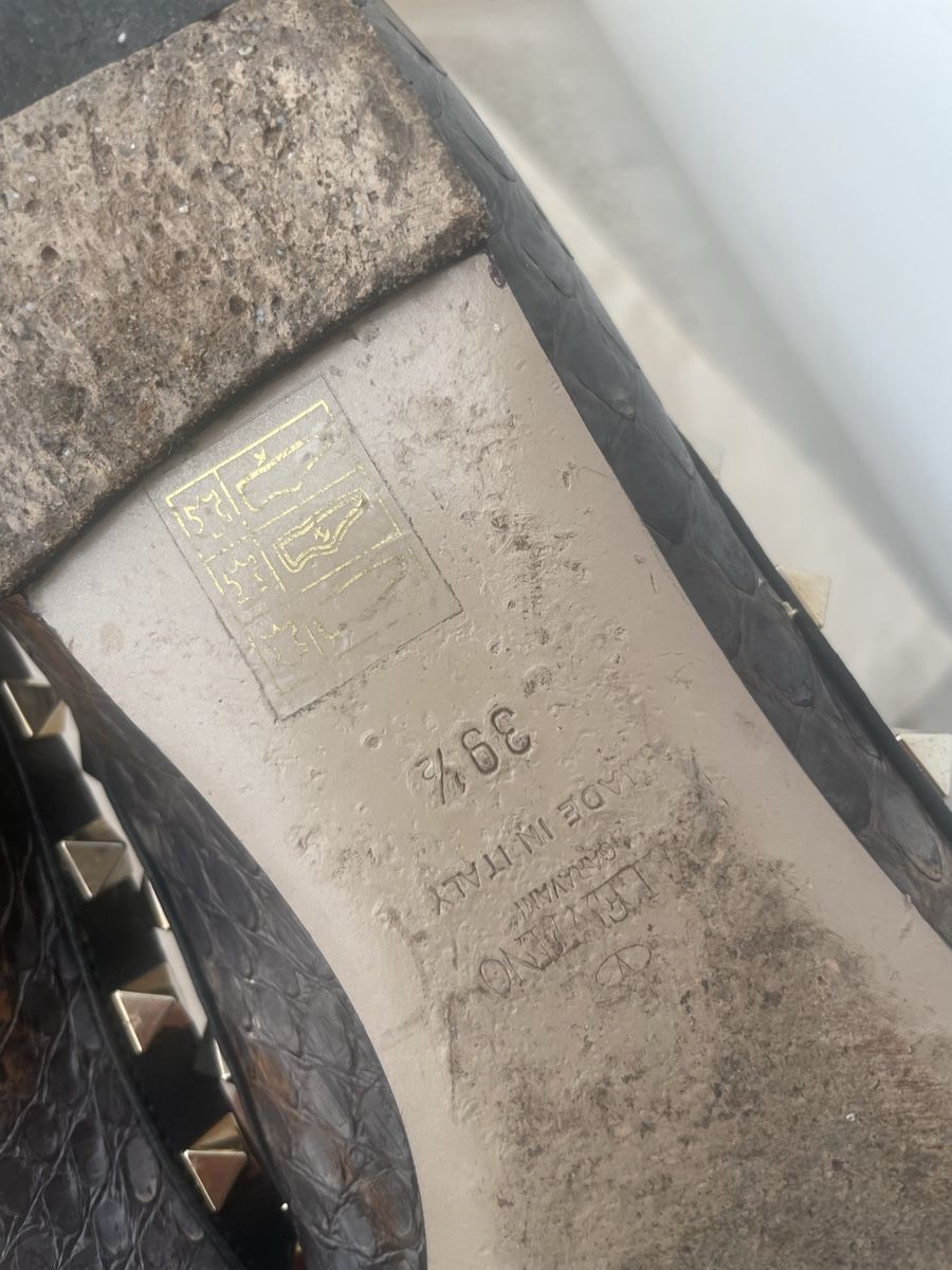 Valentino Scarpe da donna: Valentino Rockstud Ballerinas Python leder Gr. 39.5 Top! – Usato da Port venduto da Flaconoir 4