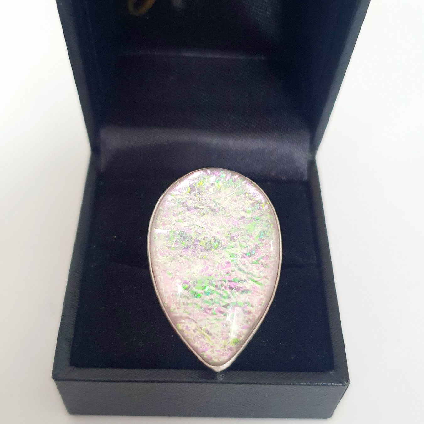 Anelli: Vintage Silberring 925  mit irisierendem Stein, Gr. 18.6mm – Usato da Kreuzlingen venduto da Wunderkiste123 6