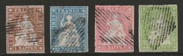 1854 : Strubel Serie Nr. 22A - 26A : KP 1050.--