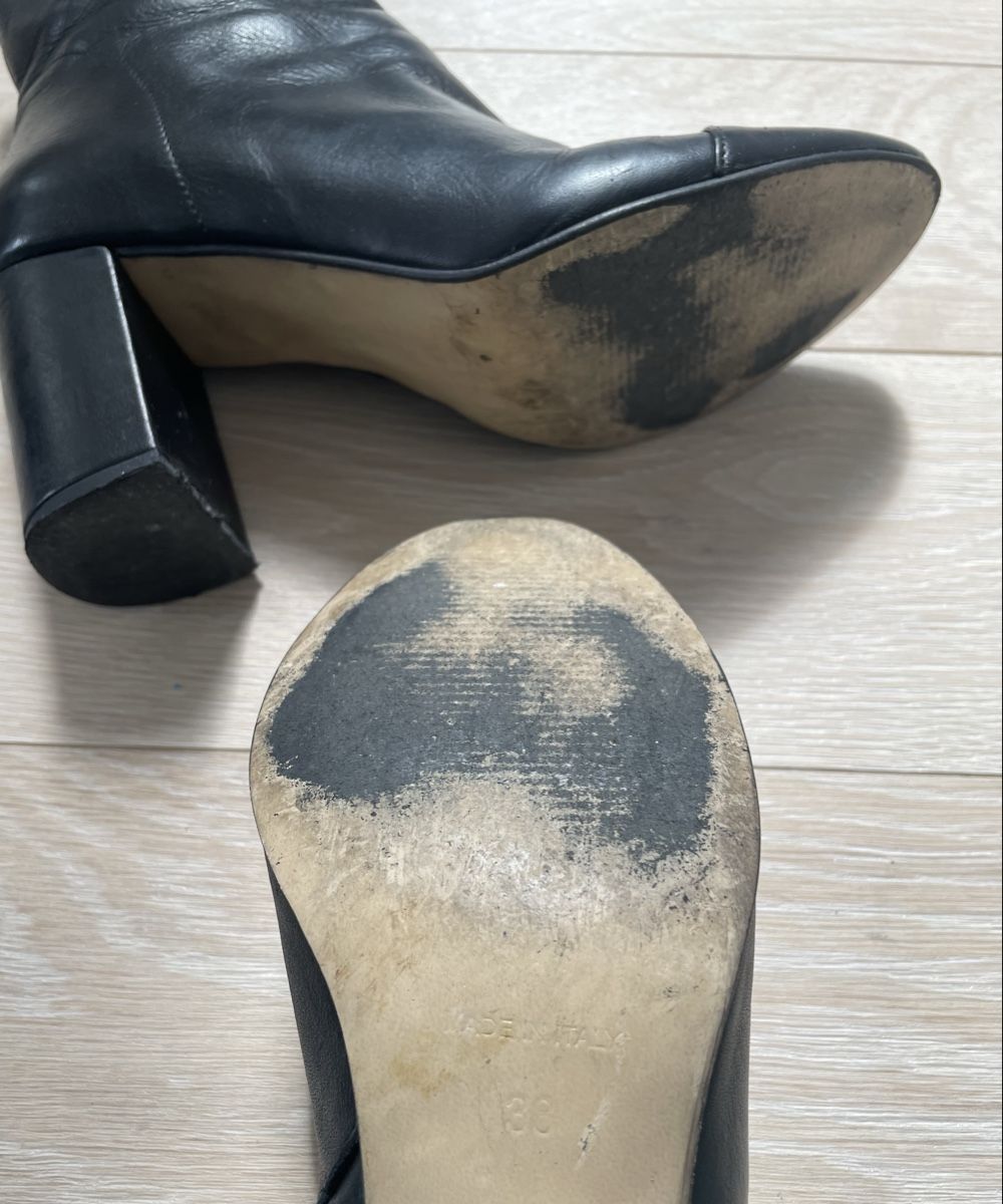 Hallhuber Scarpe da donna: Hallhuber Black Leather Ankle Boots sz 38 – Usato da Oberwil BL venduto da Stellochkas 6