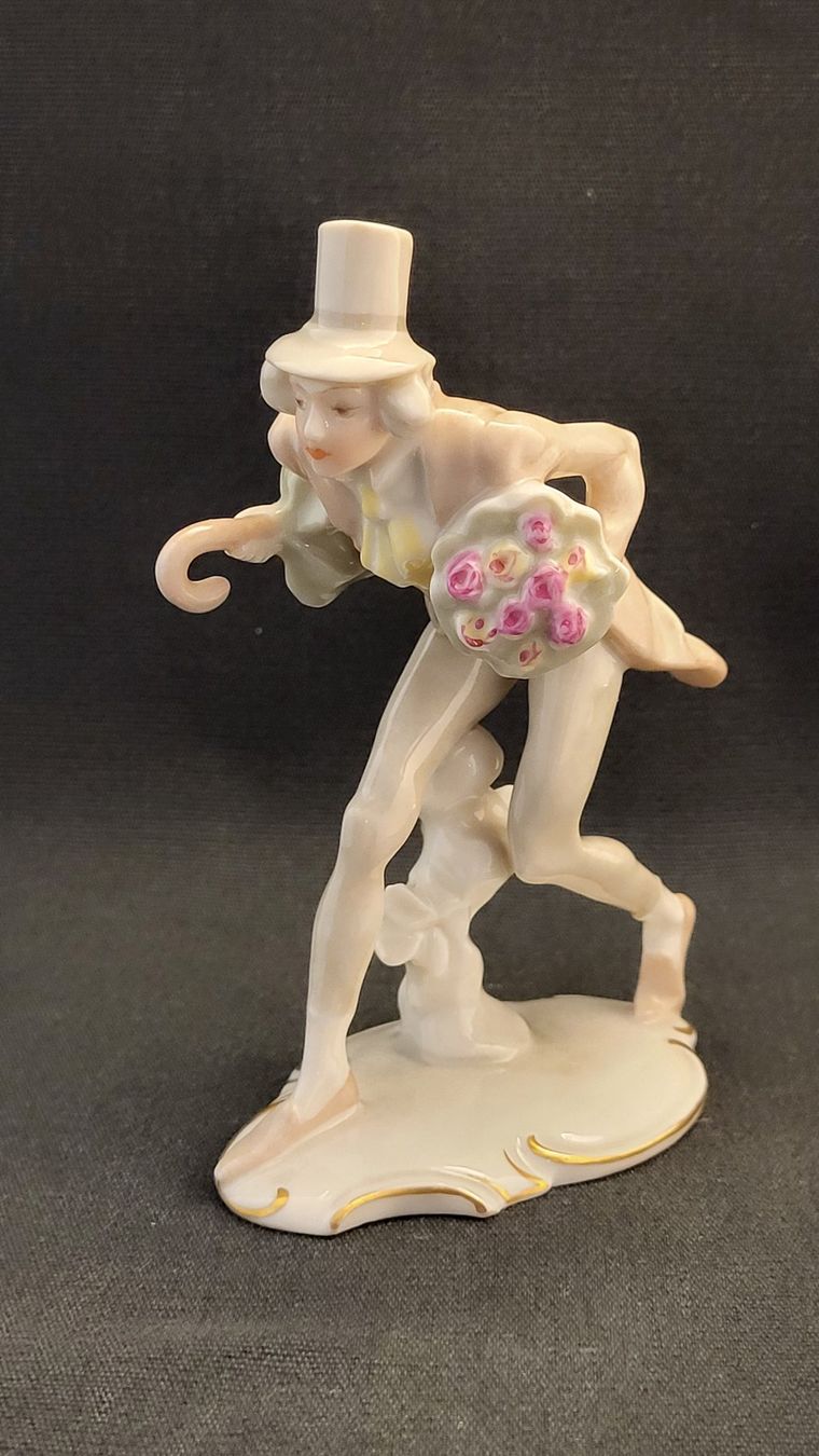 Hutschenreuther Statuette: Hutschenreuther-Figur GRATULANT – Usato da Basel venduto da spinne02