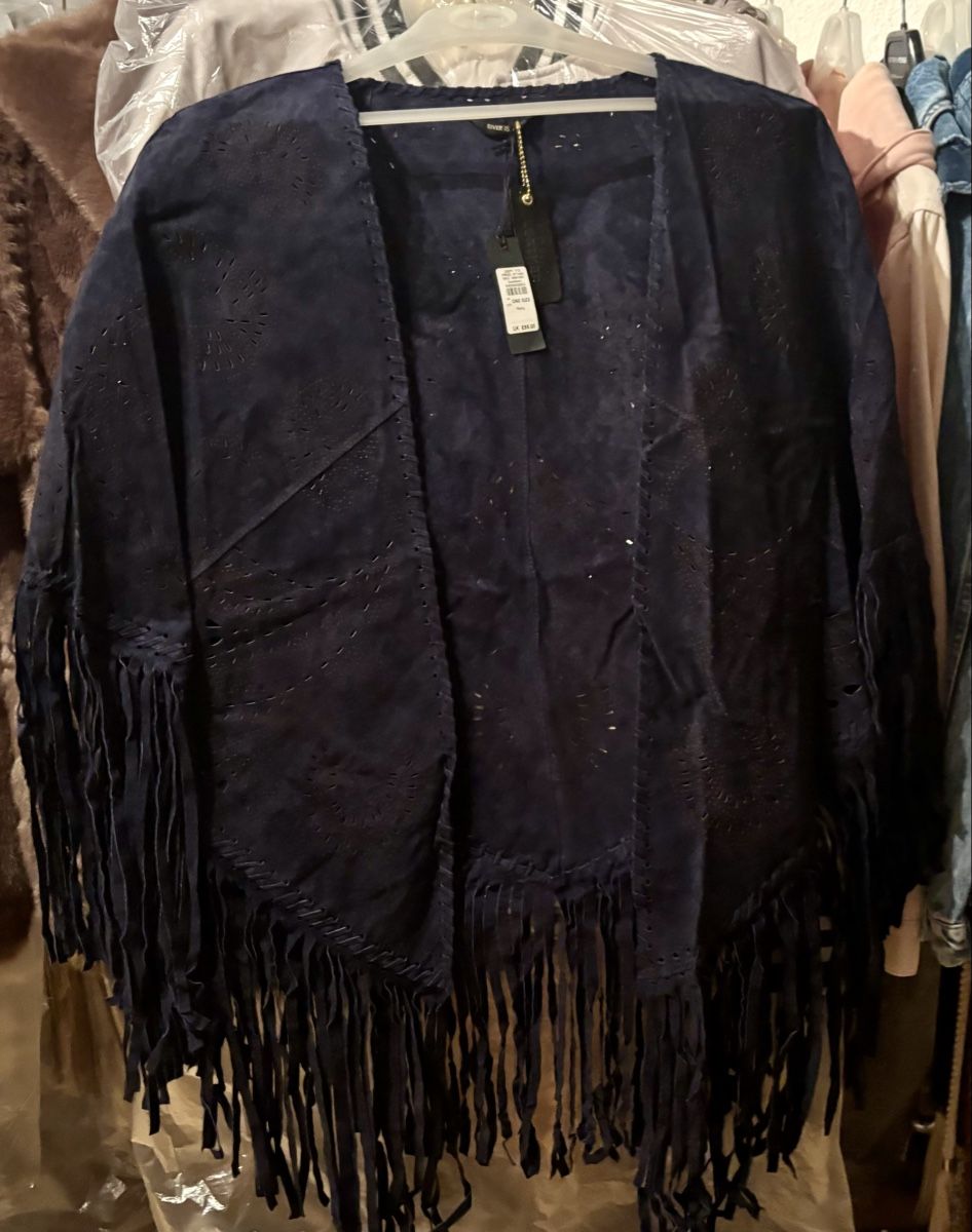 Altro in Moda donna: River Island Lederponcho, Navy – Nuovo (secondo la descrizione) da Baden venduto da Tiffany6878 7
