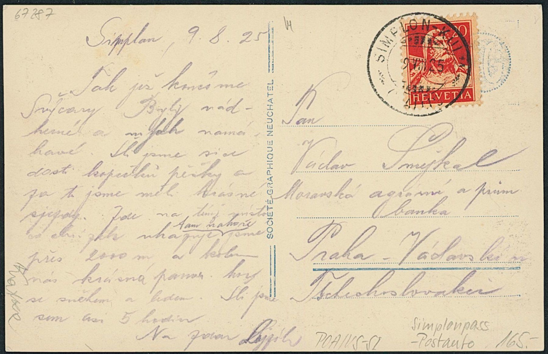 Cartes postales: VS Simplon Pass - Postauto – D'occasion à Schindellegi par leecollect 1