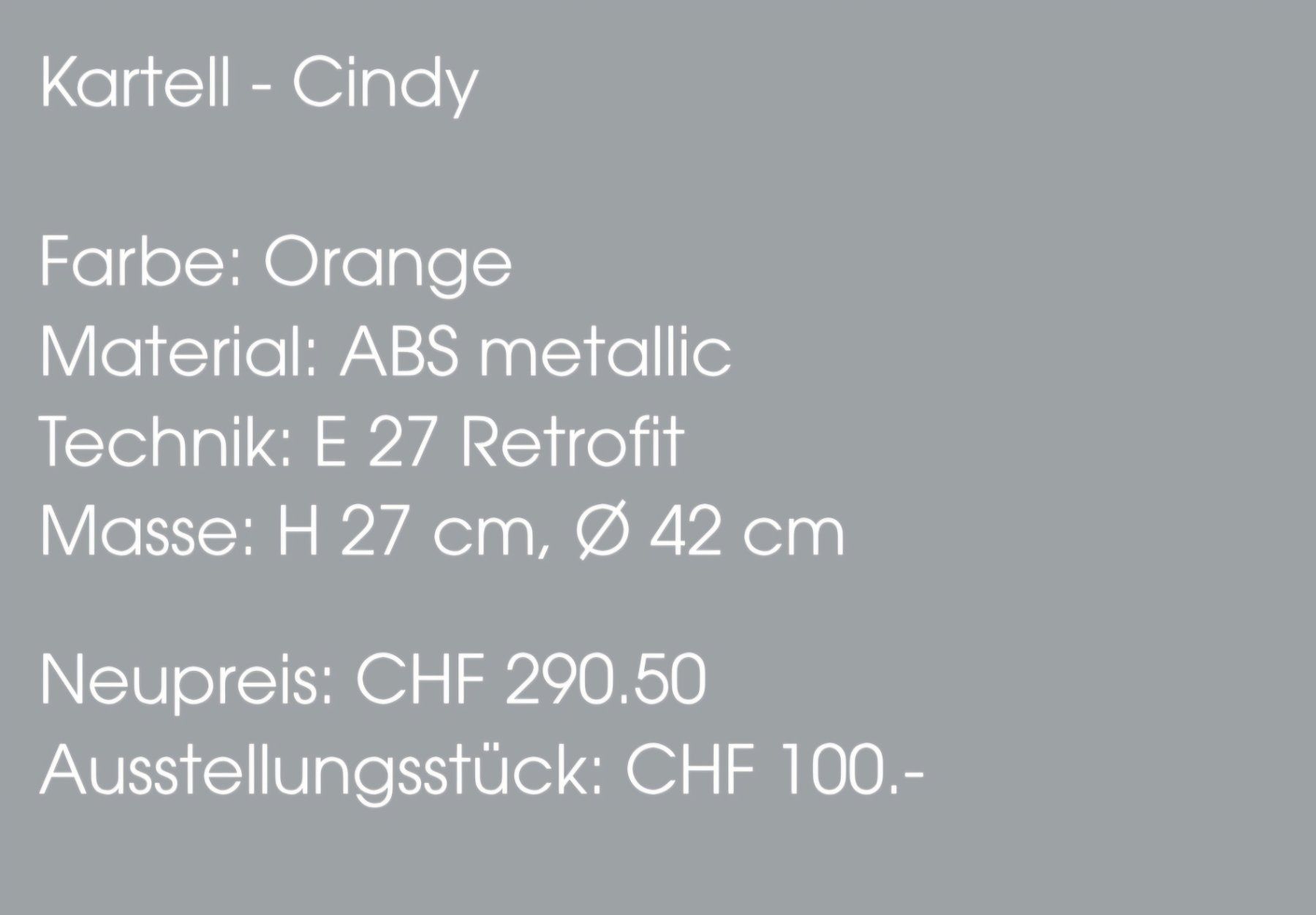 Kartell Lampade: Design Tischleuchte LED Cindy – Nuovo (secondo la descrizione) da Binningen venduto da Masc61 2