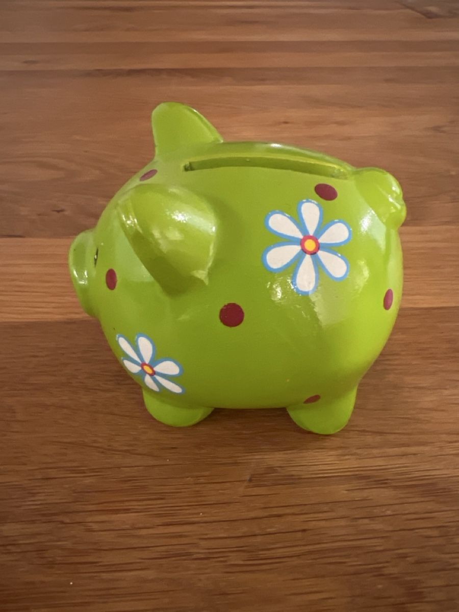 Spardosen: Kleines Sparschwein mit Blumenmuster  – Neu (gemäss Beschreibung) aus Uznach von Apuutze 1
