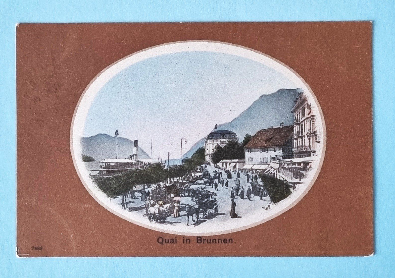 Cartoline postali: Brunnen - Quai - Dampfschiff - 1907 – Usato da Rothrist venduto da RROENK