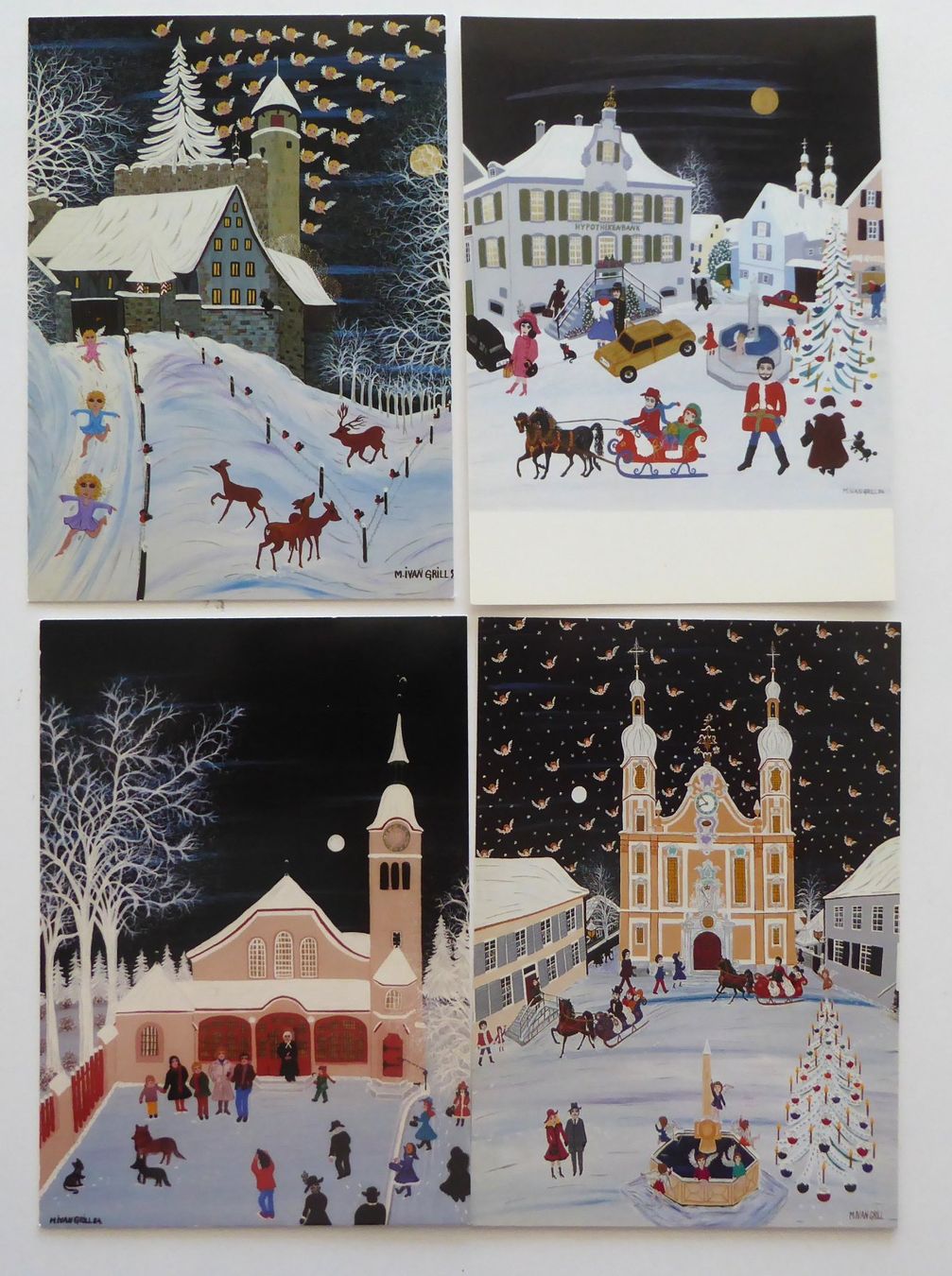Cartoline postali: Arlesheim Kunstkarten von Ivan Grill, Basel – Usato da Aesch BL venduto da Kauri1