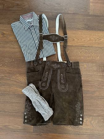 Loden Lederhose Hemd u Socken
