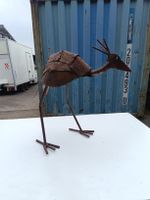 Gartendeko: Rostiger Vogel aus Metall - (em186)