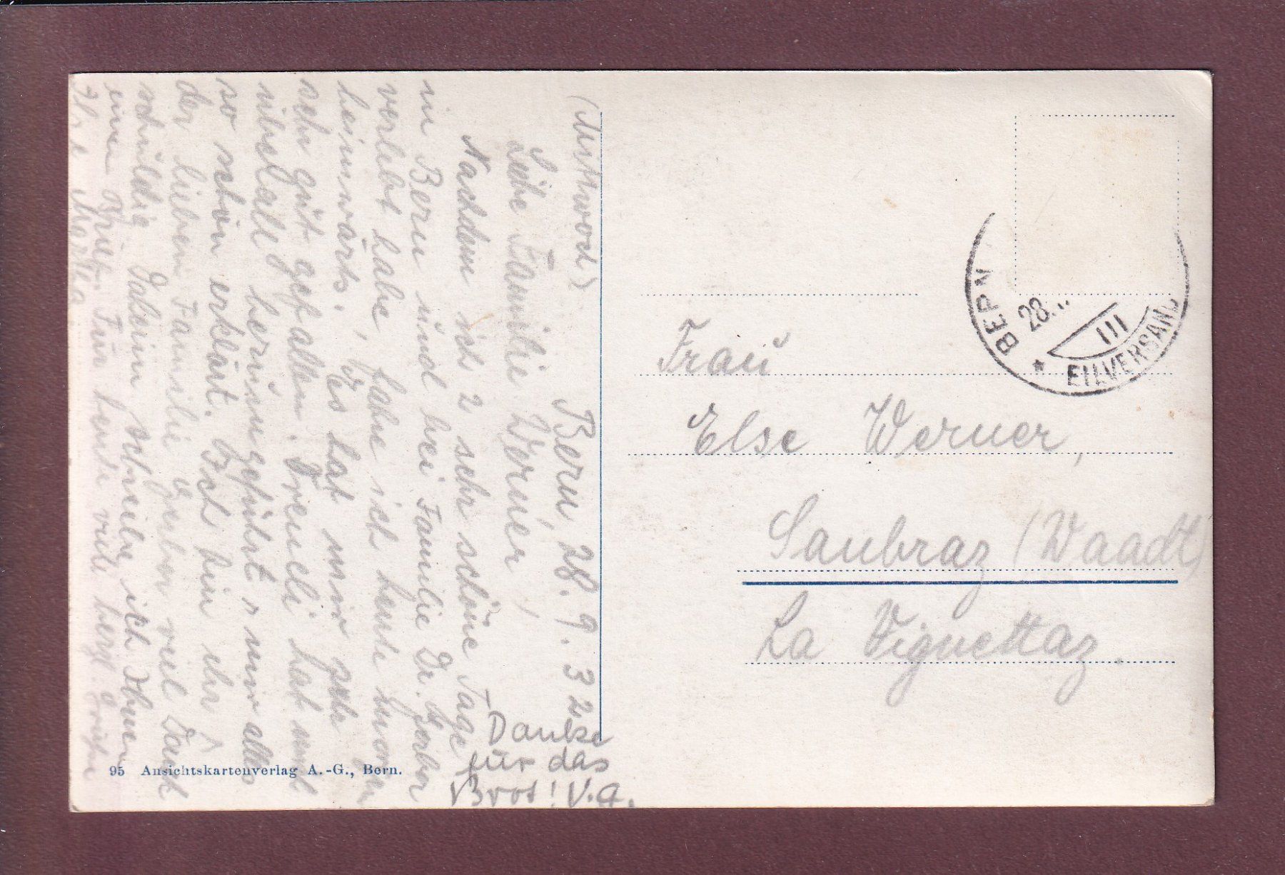 Ansichtskarten: BERN - Bärengraben - 1932 – Gebraucht aus Pully von nicecards 1
