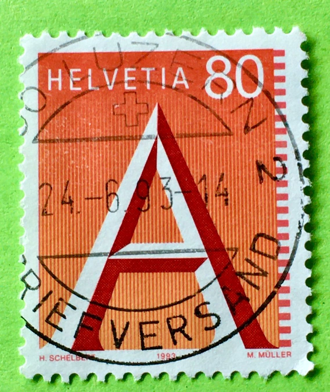 Tutti i francobolli: Nr.838 A-Post Marke Stempel 1993 Luzern    – Usato da Aarau venduto da Billa007