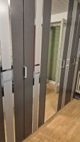 Kleiderschrank Anthrazit mit Spiegel B:225cm H:222cm T: 61