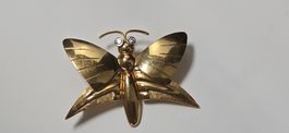 Brosche Schmetterling 18 Kt mit Brillant 3.50x3cm