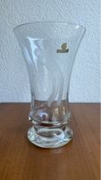 Glasvase aus Kristallglas mit Golfer-Motiv, handmade