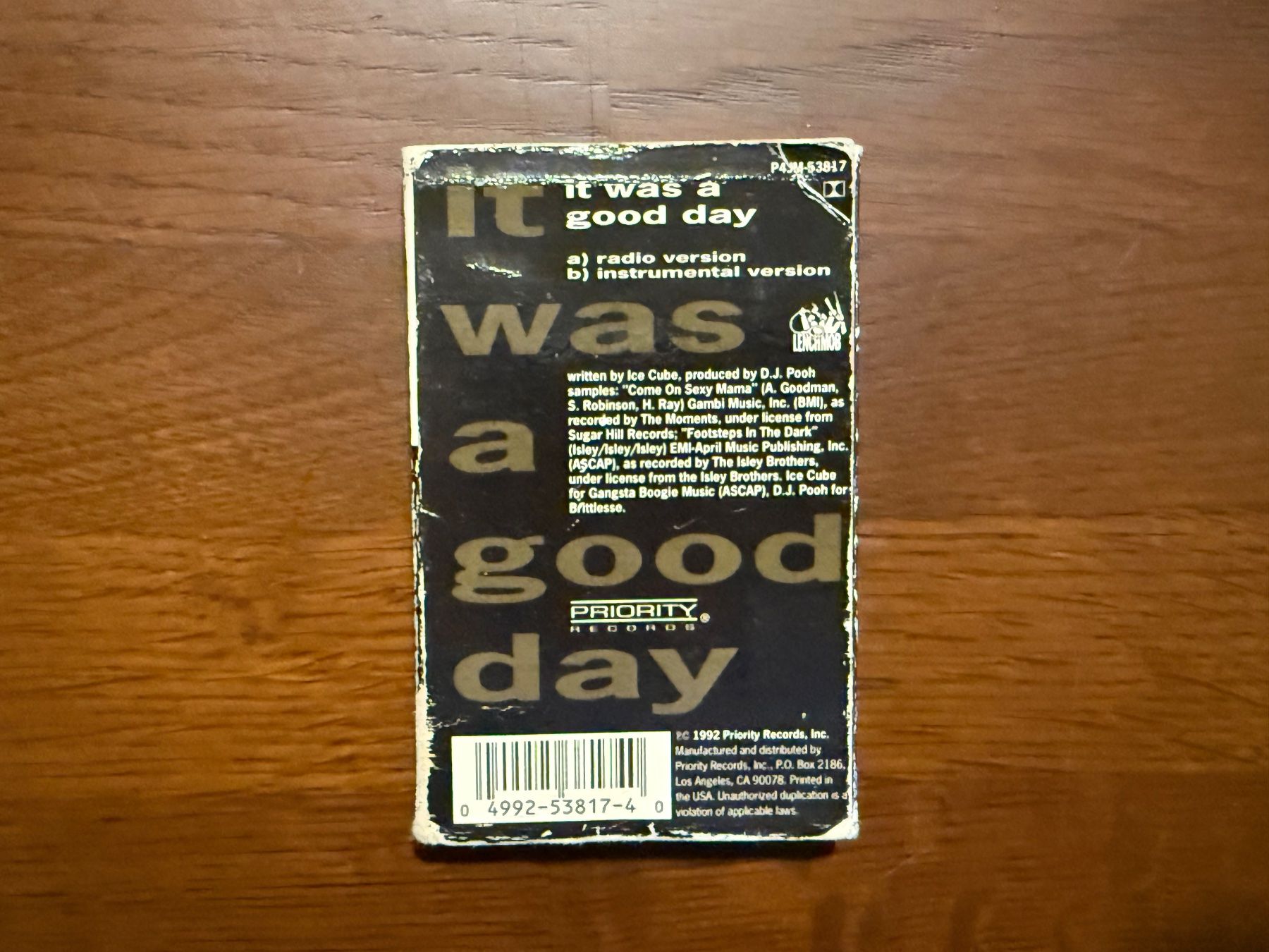 Kompaktkassetten: Ice Cube "It Was a Good Day" 1992 Cassette MC – Gebraucht aus Delémont von cpop 2