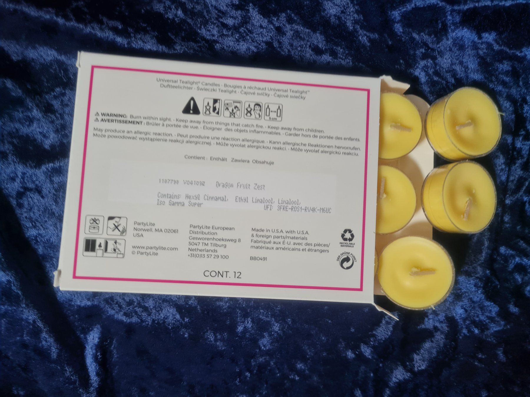 Partylite Bougies: PartyLite - 12 Teelichter Drachenfrucht – Neuf avec emballage d'origine à Othmarsingen par Kleibai