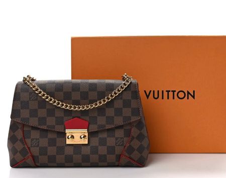 Louis Vuitton Caissa Clutch Damier Ebene Cerise, Top Zustand