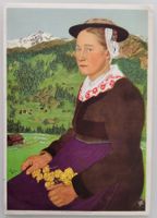 Bundesfeierpostkarte Nr.57h - 1933 - Walliserin gestempelt