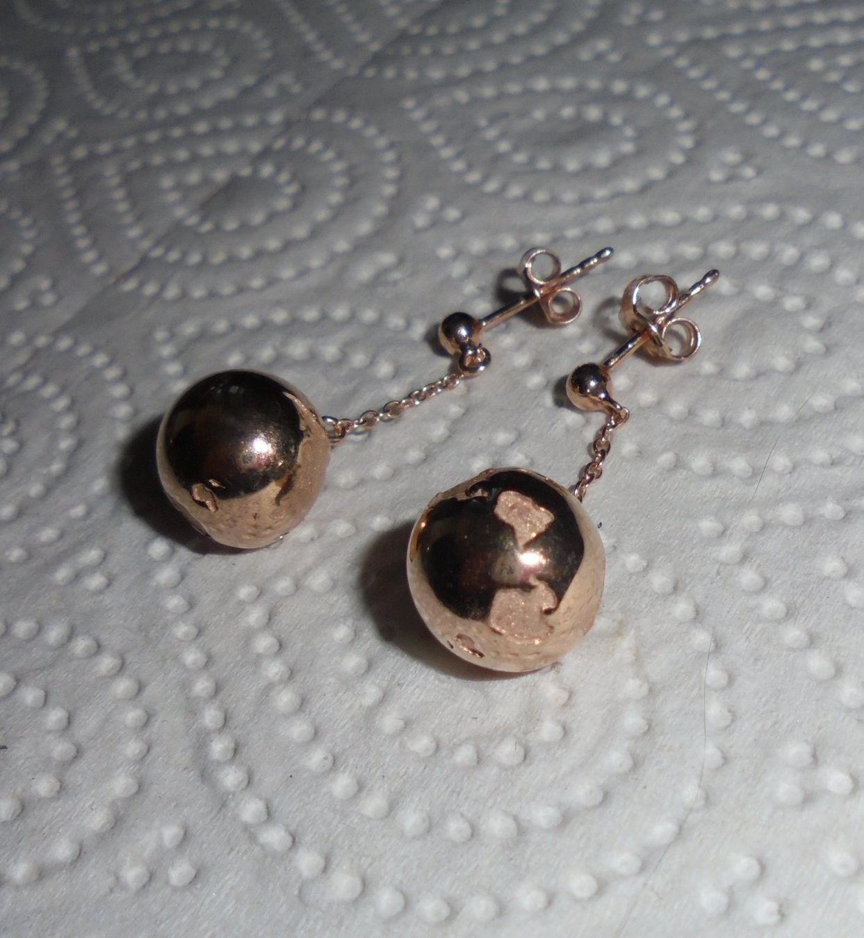 Boucles d'oreille: Echtschmuck: SI Brillant-Silberohrstecker, vergoldet – Neuf (Voir description) à Zuchwil par maumauchi 5