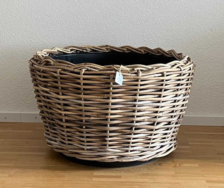 Pflanzkübel XXL, Rattan/wasserdichter Kunststoff innen Kaufen auf Ricardo
