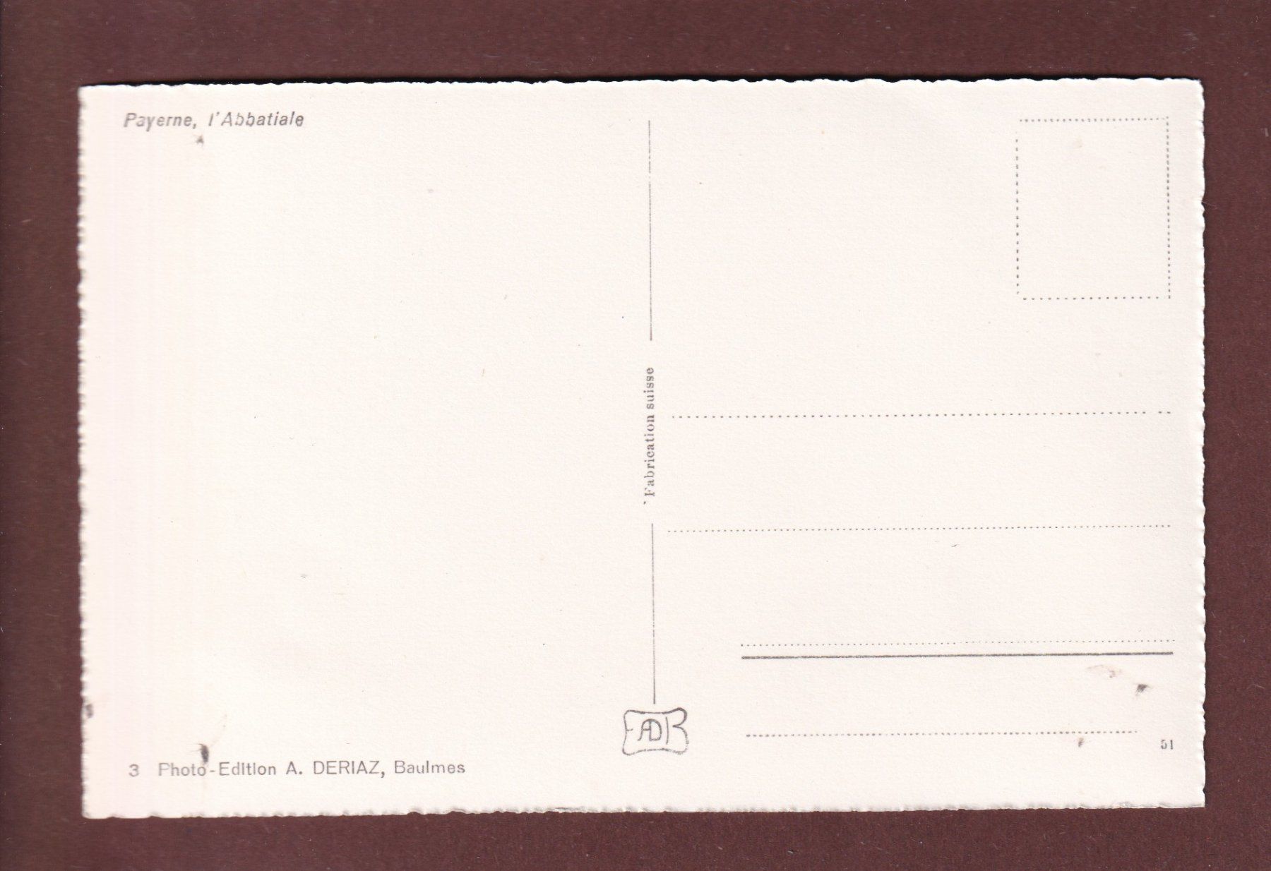 Cartes postales: PAYERNE - L'Abbatiale – D'occasion à Pully par nicecards 1