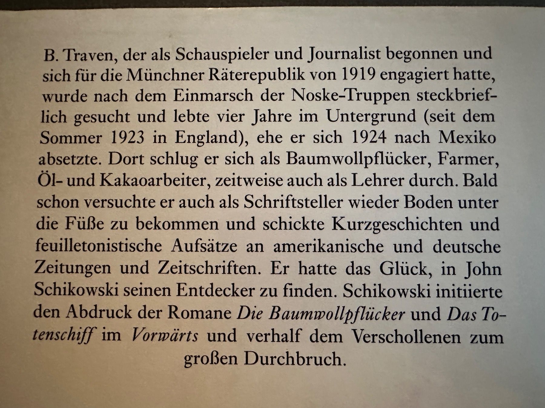 Libri: B. Traven: Ich kenne das Leben in Mexiko. – Usato da Zürich venduto da allp 8