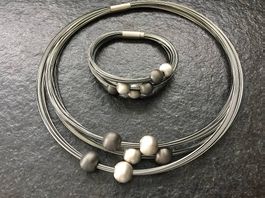 Collier und Armband Edelstahl - neu