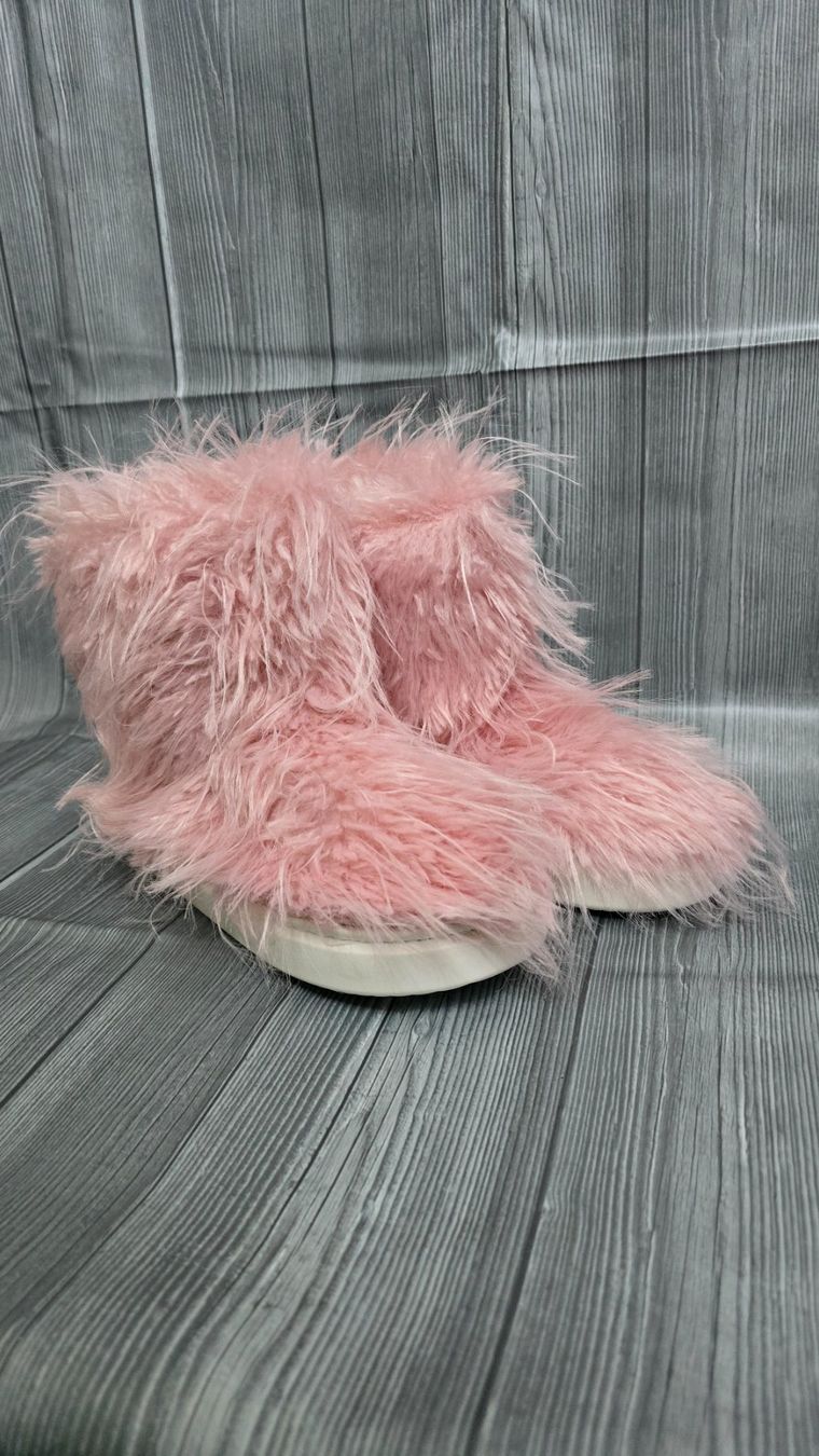 Damenschuhe: Rosa Fell-Boots - 40/41 - Fluffy Eyecatcher – Neu (gemäss Beschreibung) aus Thalwil von VitaMini 2