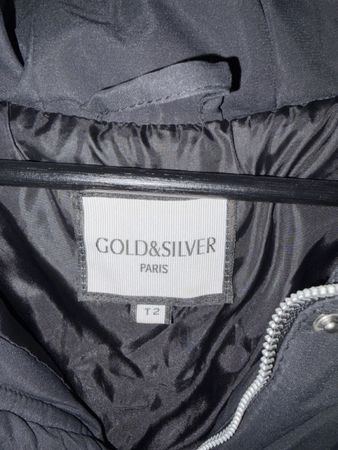 Weste Gold & Silver Paris schwarz mit Kapuze Grösse T2
