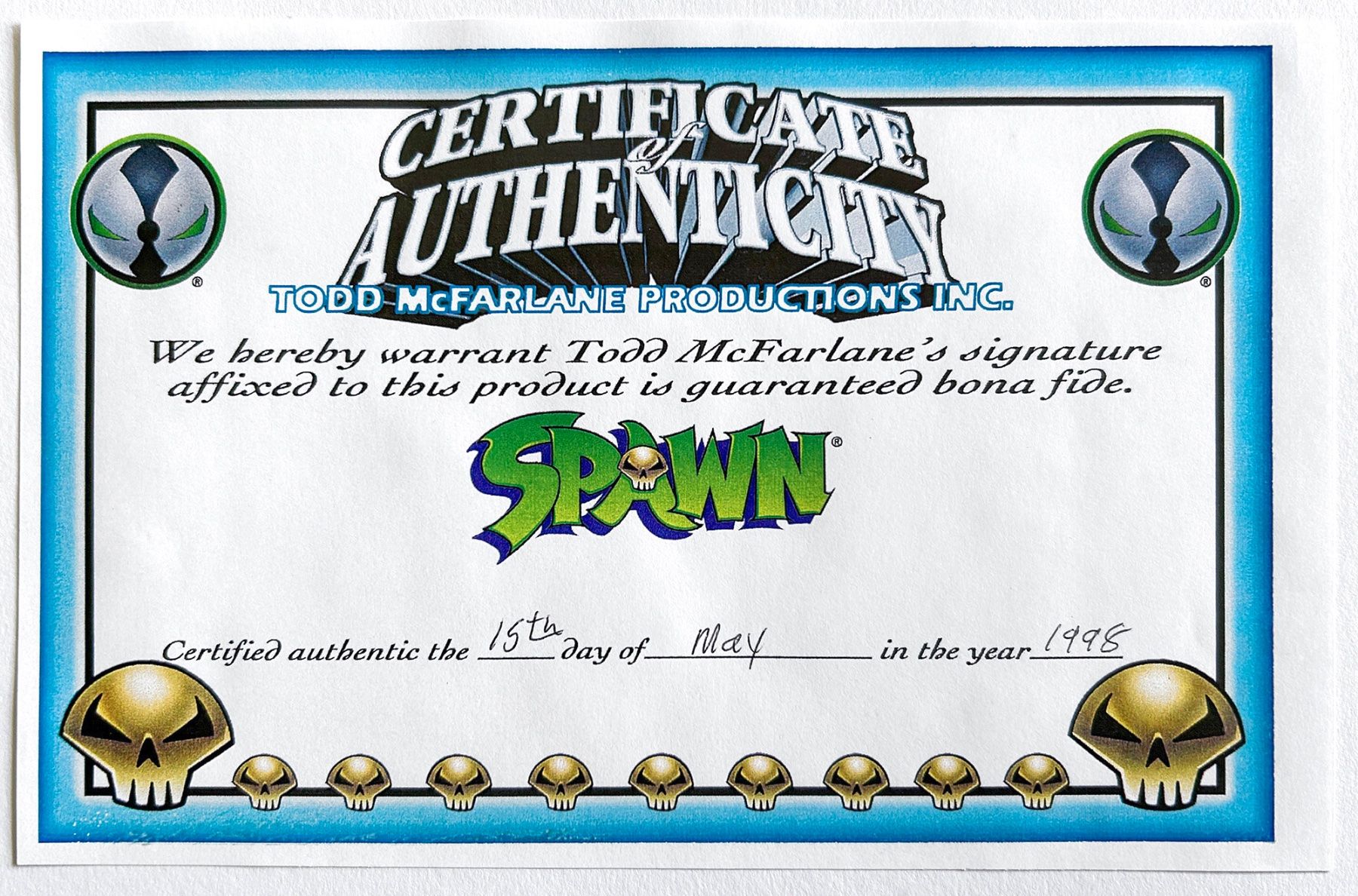 Fumetti: SPAWN #1 /BLACK & WHITE CGC 9.2 - SIGNIERT v. McFarlane /COA – Nuovo (secondo la descrizione) da St. Gallen venduto da kobayashi-maru 4