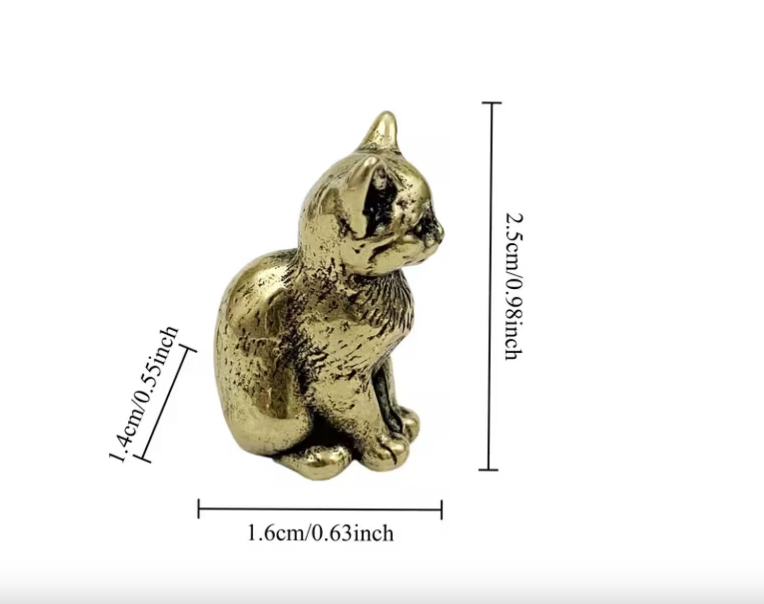 Figuren: Sitzende Katze aus massivem Messing – Miniaturfigur – Neu (gemäss Beschreibung) aus Langenthal von Seelenfreunde 1