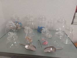 Candy Gläser  Kunststoff mit Deckel
