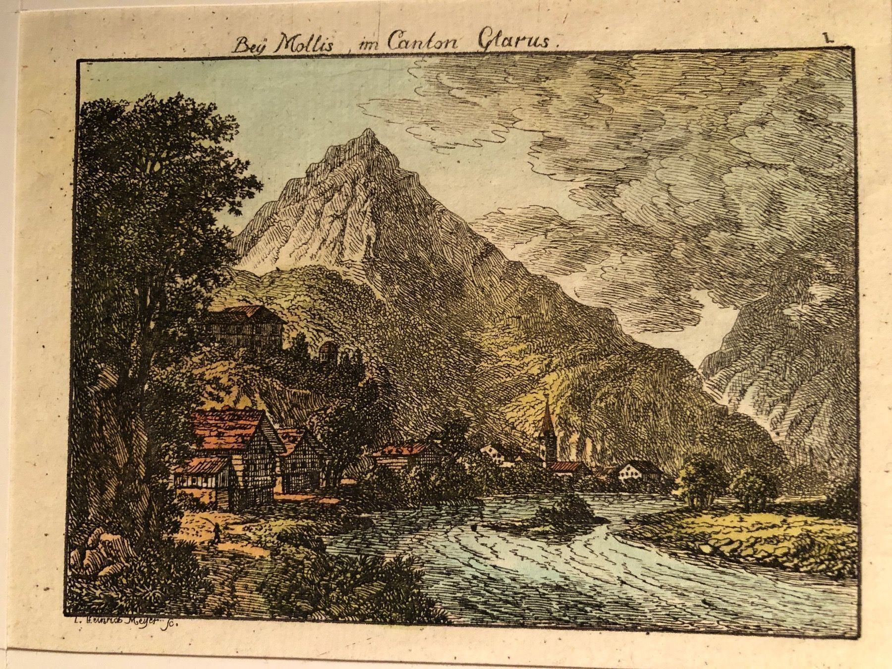 Foto & Immagini: Echter antiker Stich. MOLLIS Kt GL. 1810 – Usato da Wald ZH venduto da mlnt