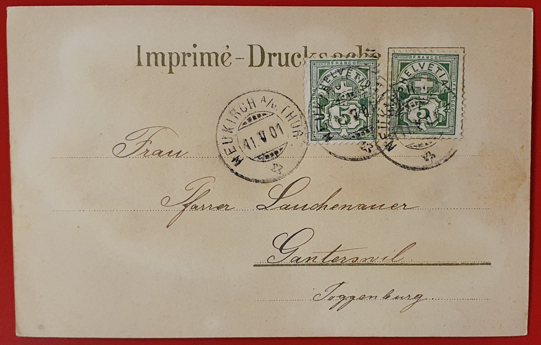 Ansichtskarten: Gruss aus Bischofszell 1901 – Gebraucht aus Kreuzlingen von Rschweiz1 1