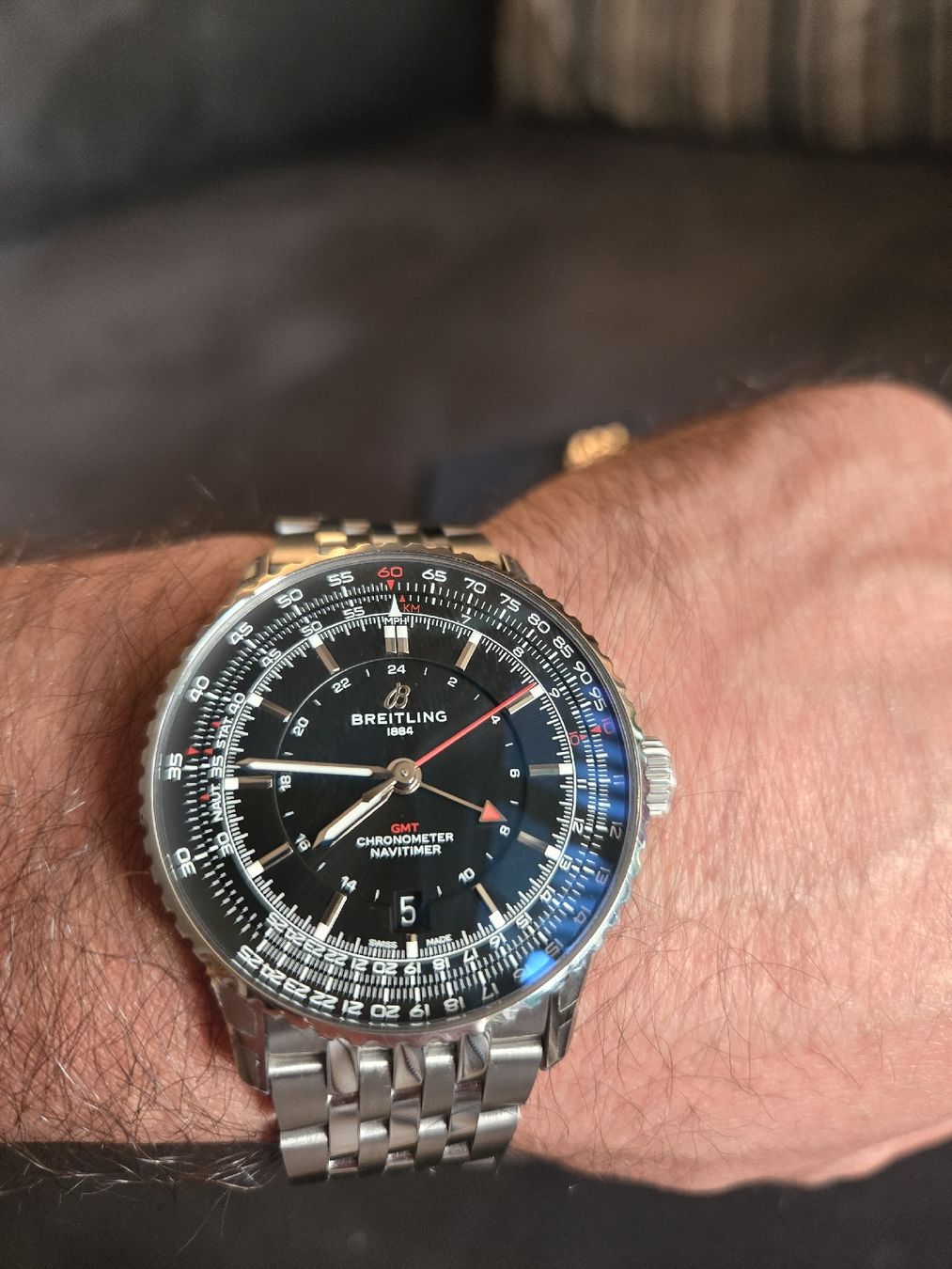 Breitling Uhren: Breitling Navitimer Automatic GMT 41 – Neu (gemäss Beschreibung) aus Marly von Kara.swiss 1