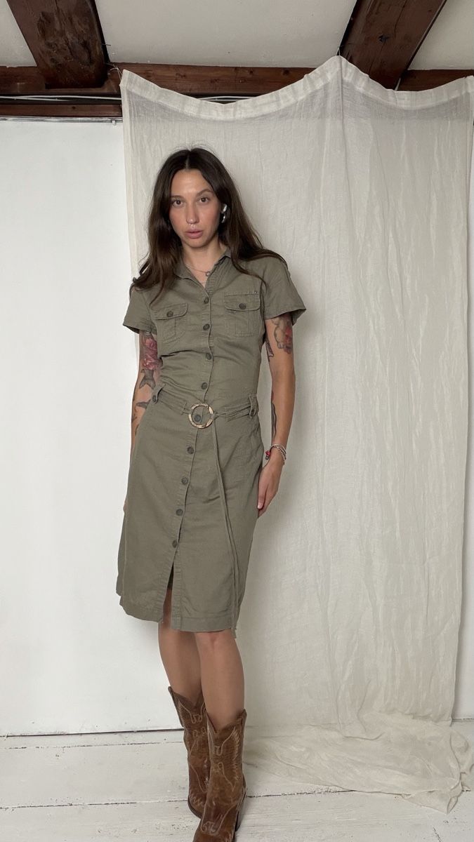 S.Oliver Kleider: Khaki utility midi dress – Gebraucht aus Knonau von Grapesvintage 6