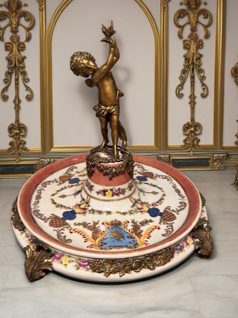 Statuette: Tafelaufsatz Schale mit Engel/Bronze Figur – Usato da Oberengstringen venduto da Cici7