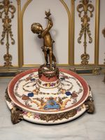 Tafelaufsatz Schale mit Engel/Bronze Figur