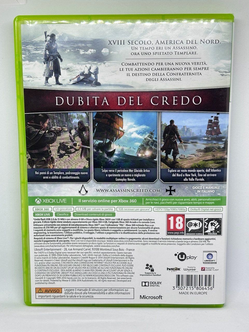 Microsoft Giochi: Assassin's Creed Rogue per Xbox 360 – Usato da Giubiasco venduto da LorisVale 1