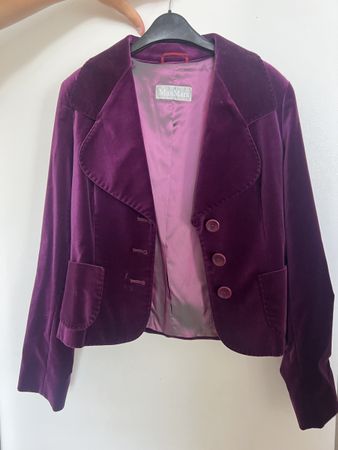MaxMara Samtjacke Lila Grösse 38 