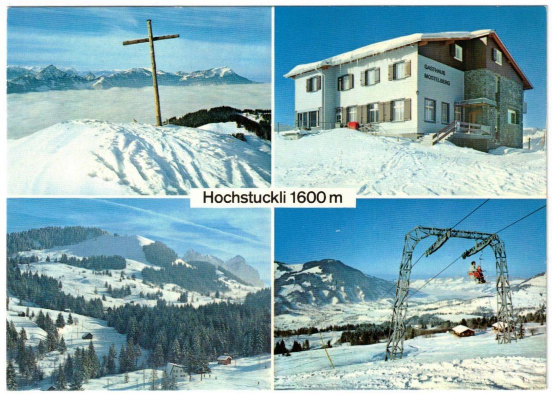 Cartoline postali: Sattel - 4 Bild AK Hochstuckli – Usato da Binningen venduto da Mountainrider
